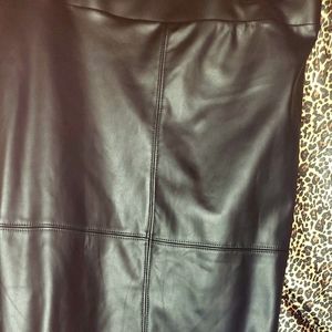 Faux Leather Skirt